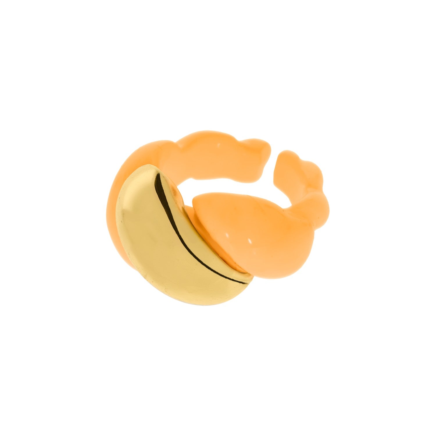 Anel de Corda Laranja com Ouro Nº 19