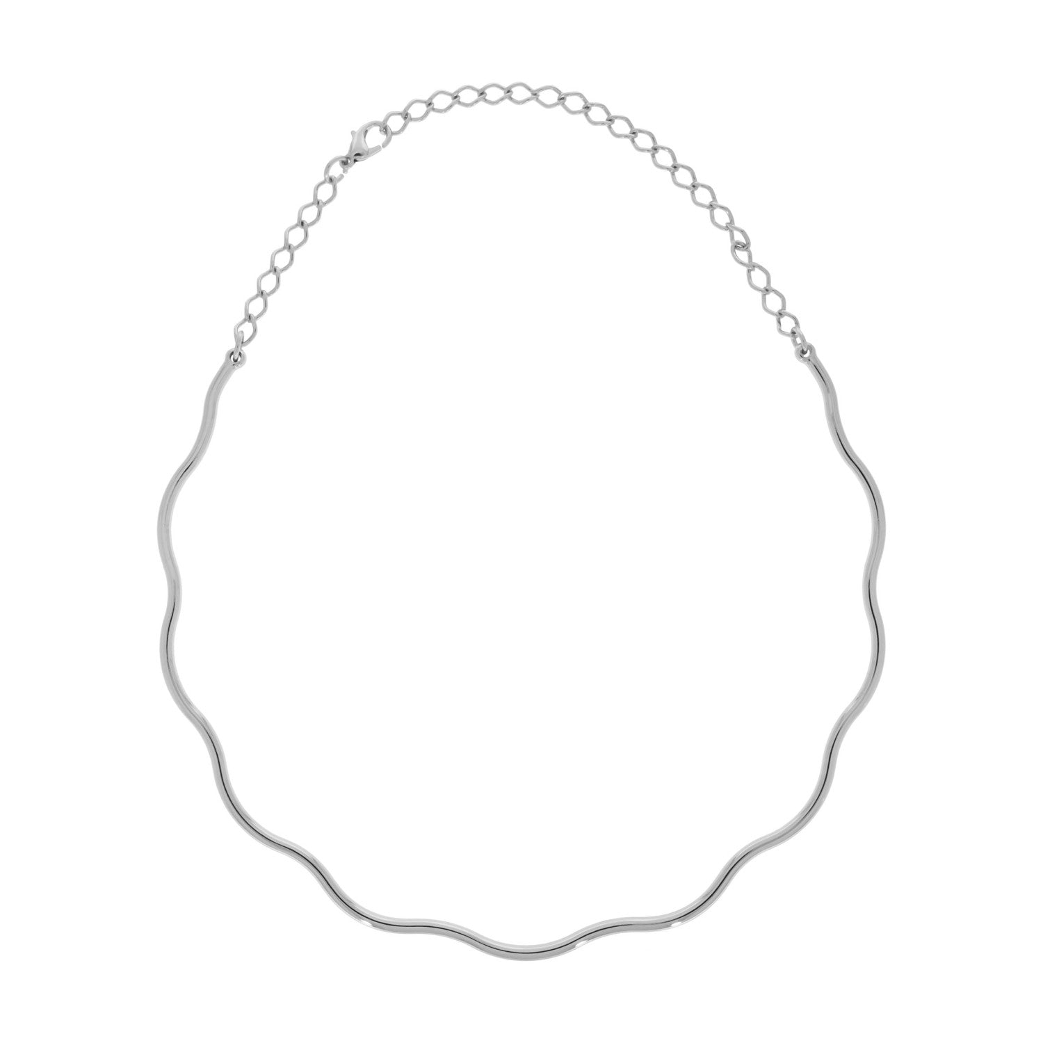 Base para Colar Ondulada Níquel