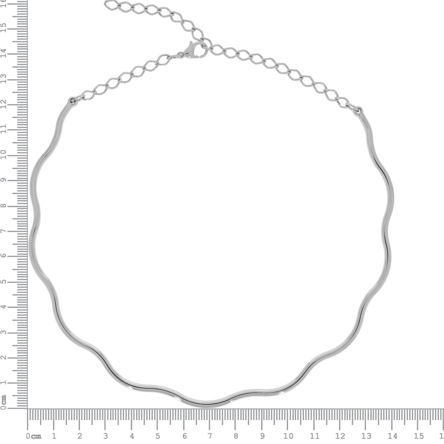 Base para Colar Ondulada Níquel