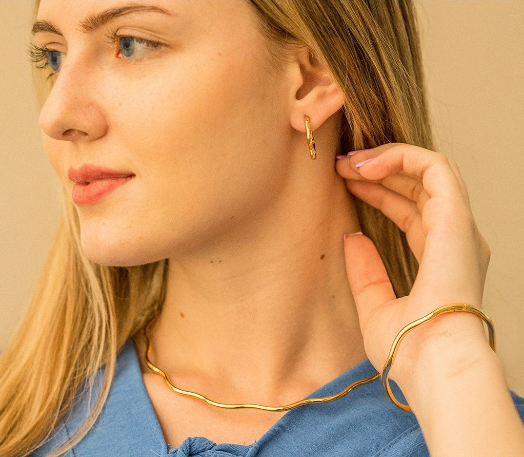 Pulseira Ondulada Dourada