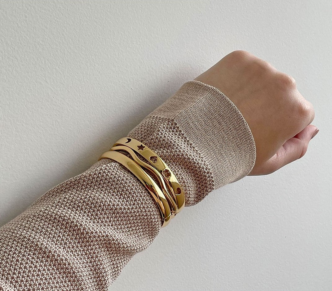 Pulseira Ondulada Dourada