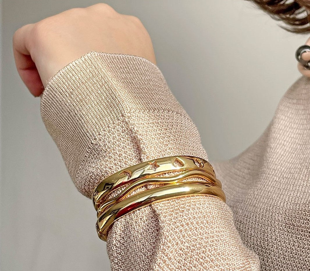 Pulseira Ondulada Dourada