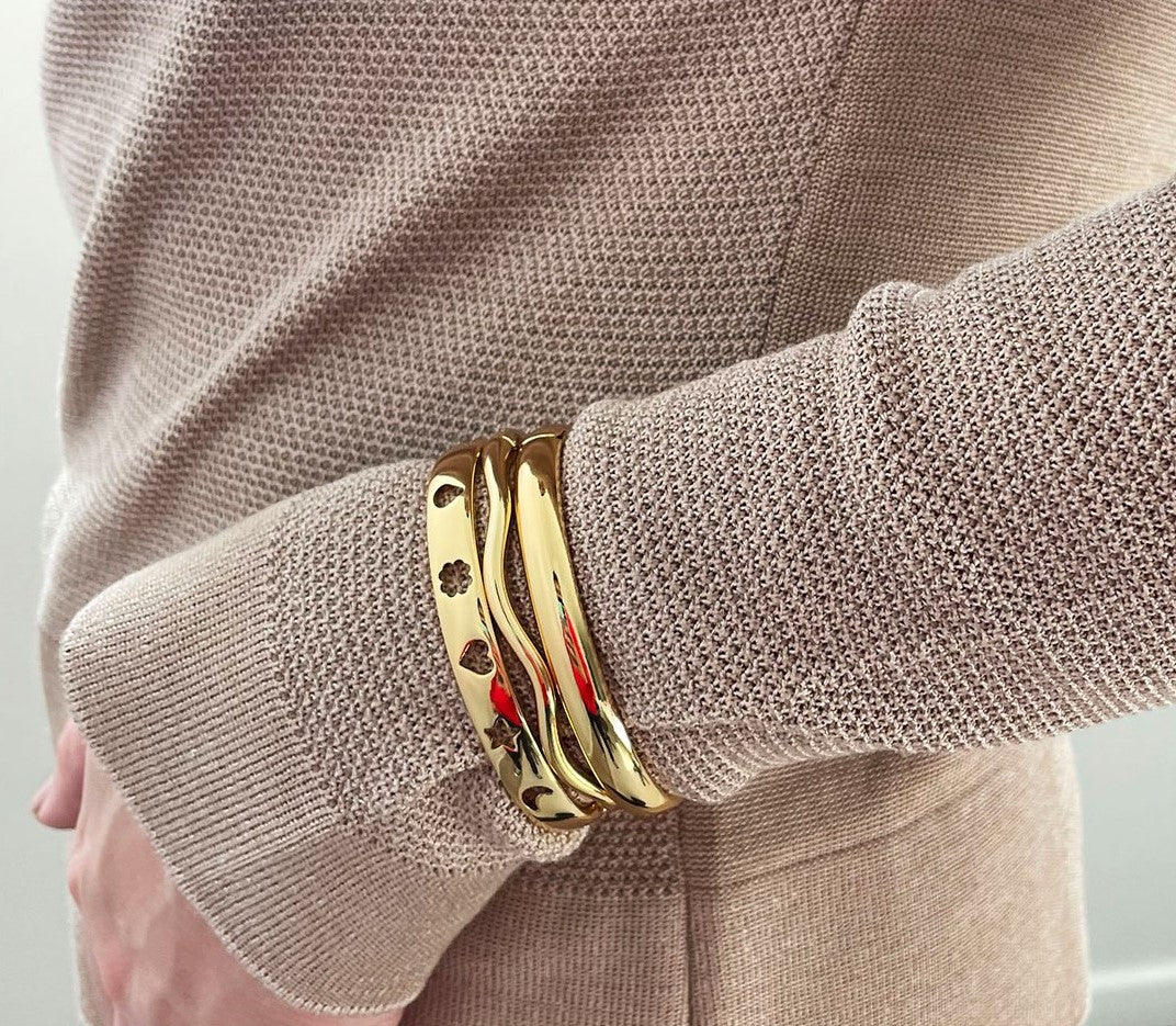 Pulseira Ondulada Dourada